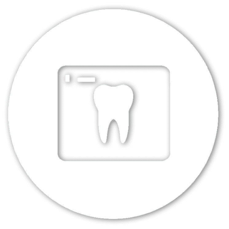 icon of tooth on a computer terminal